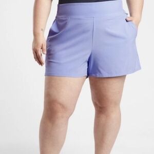 Athleta Brooklyn Shorts Women 3X Periwinkle Blue Lightweight Quick-Dry